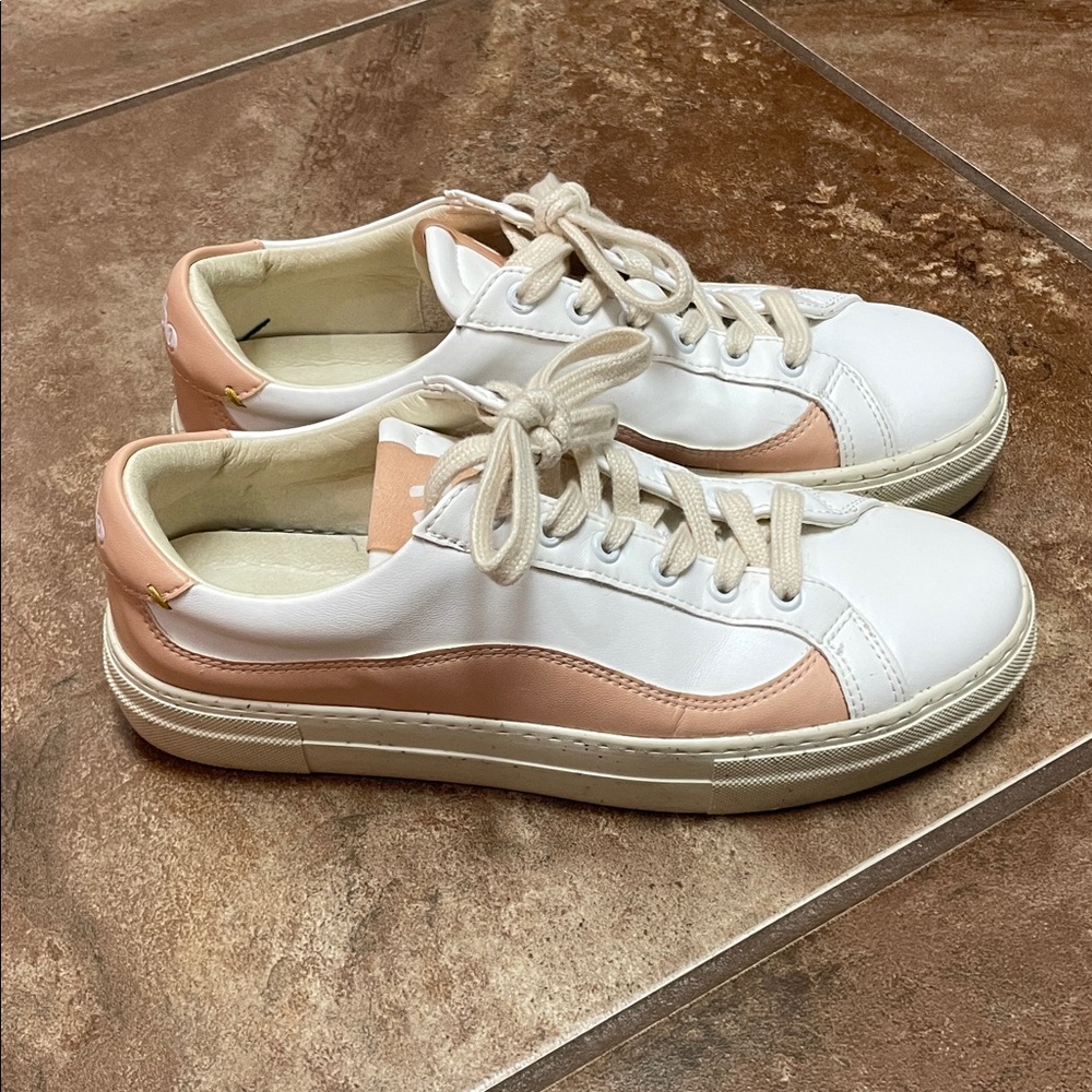 Soludos Yebo White and Pink Sneakers Sz 7